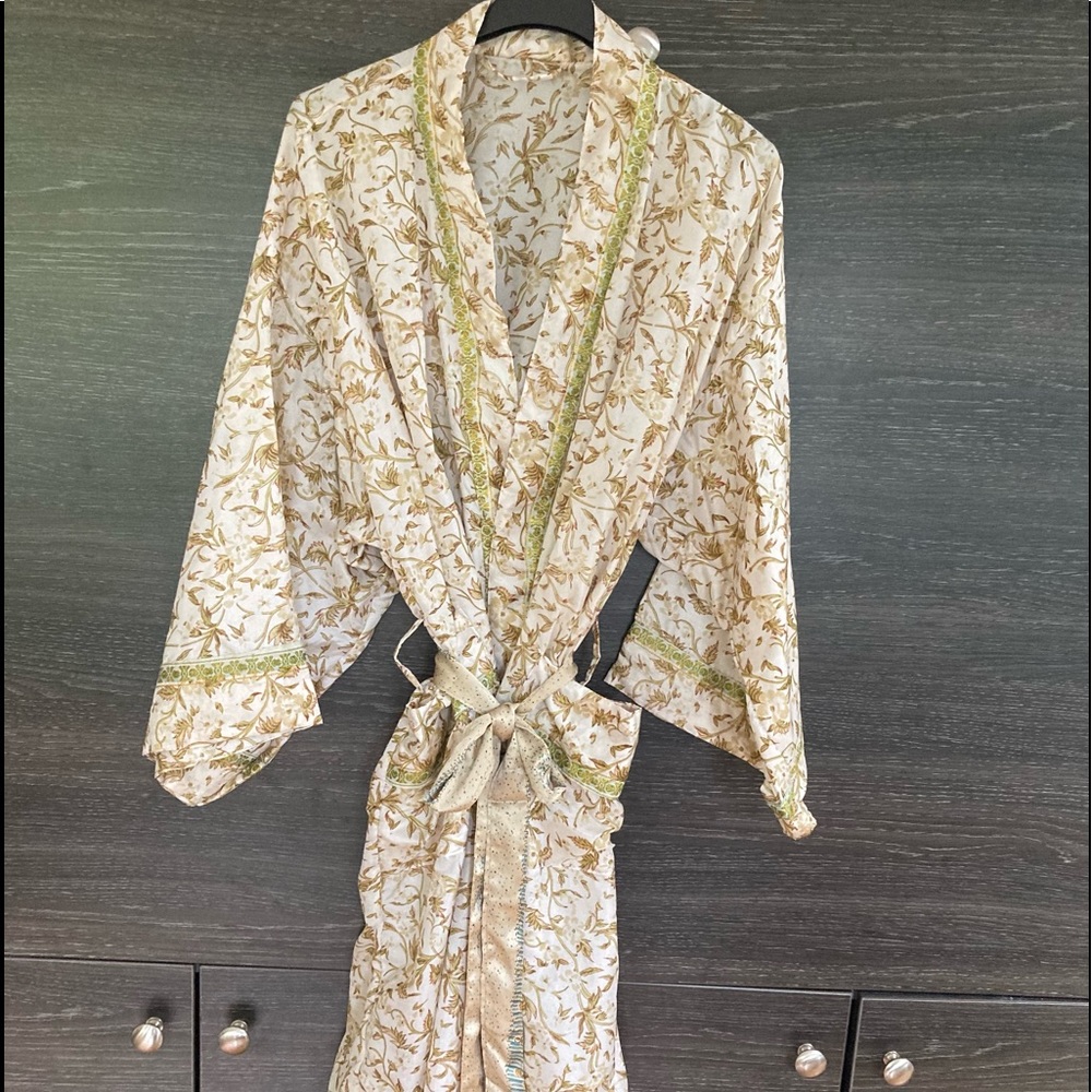 NEW Recycled Indian Sari KimononRobe Brand New